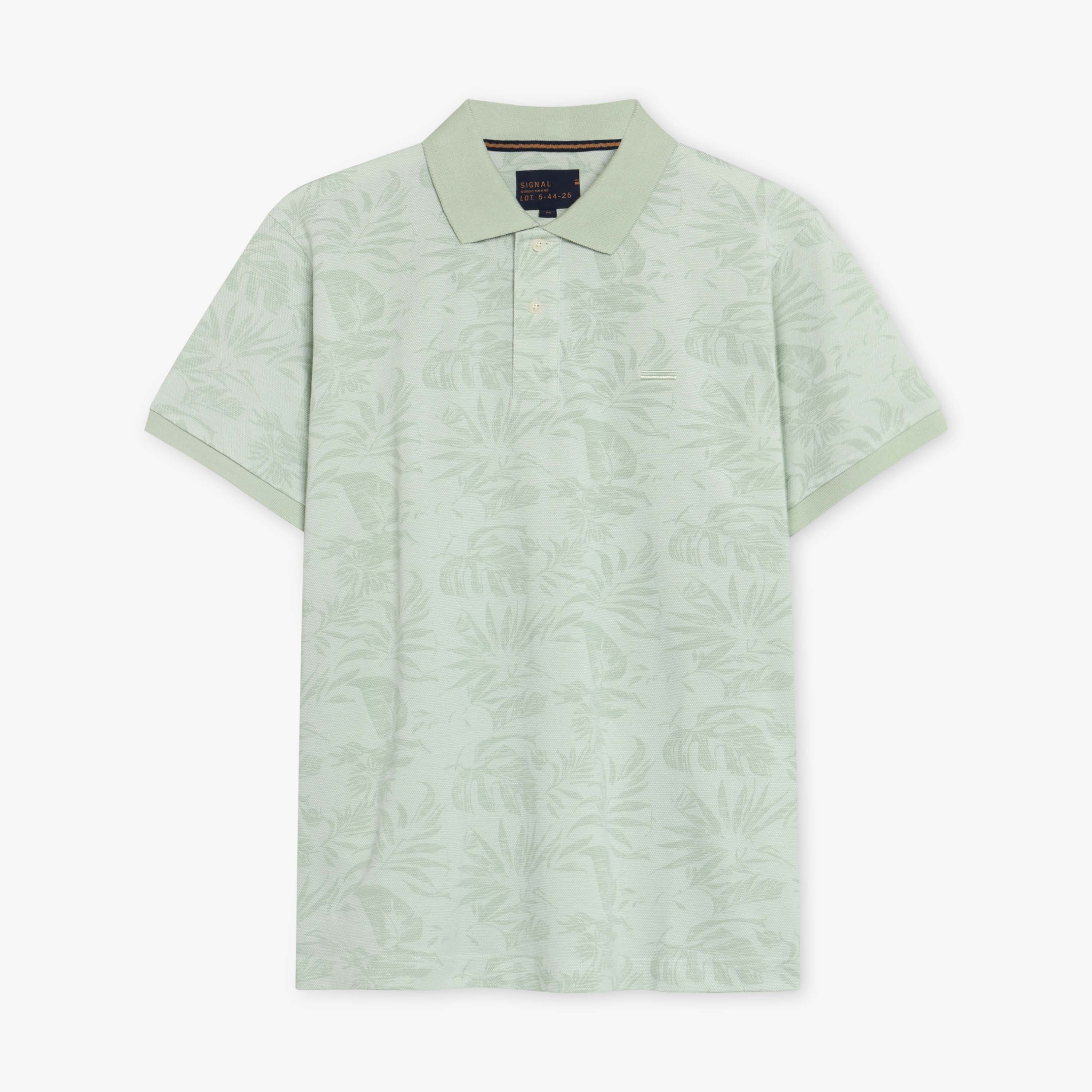 Signal - Raven Jaquard Polo - Laurel Green