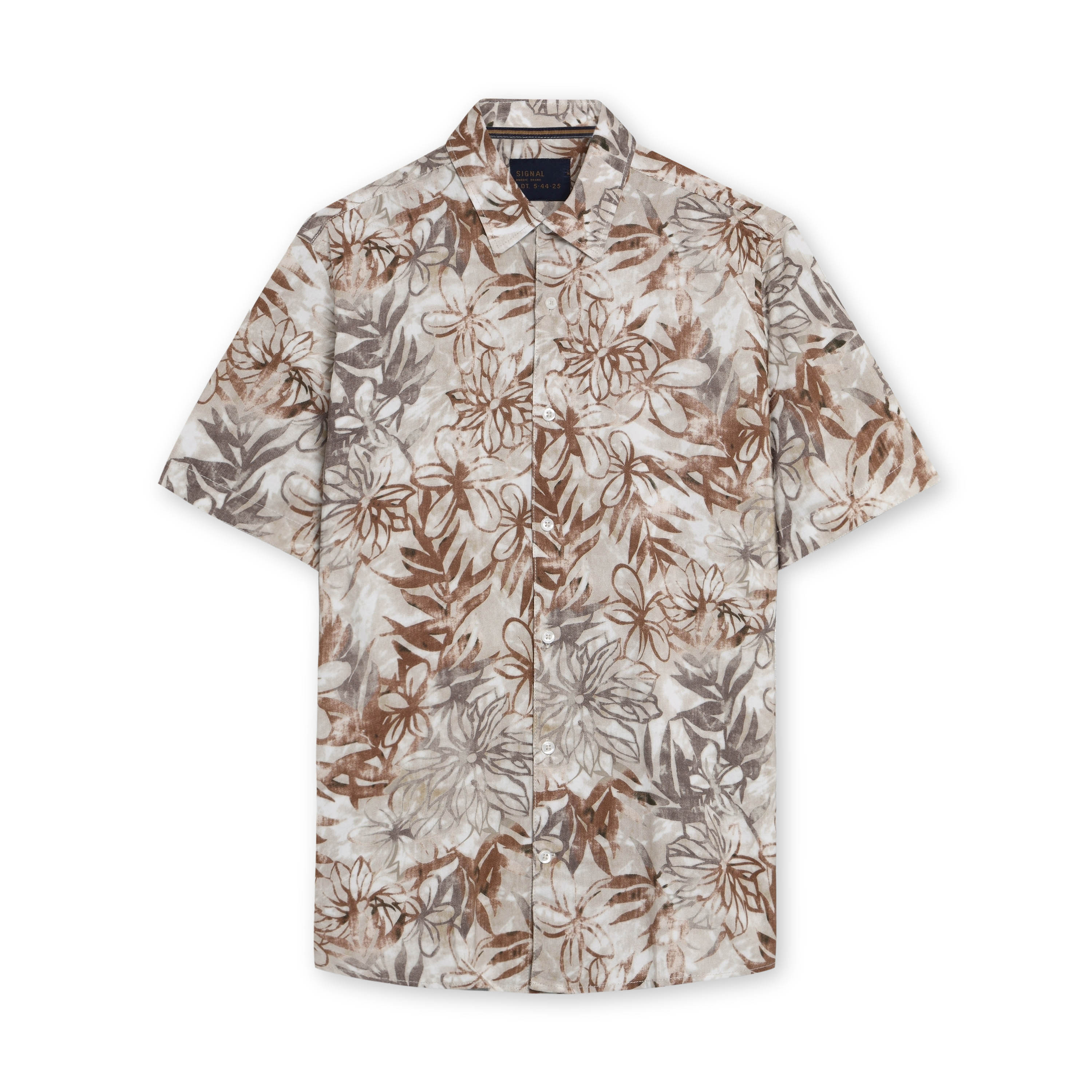 Signal - Tycho Flower s/s Shirt - Tobacco