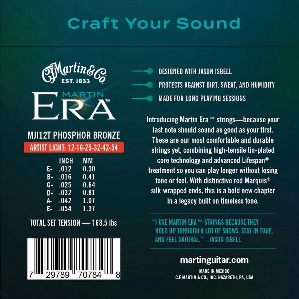 Martin MJI12T ERA Phosphor Bronze Acoustic Guitar Strings 012-054 - 2