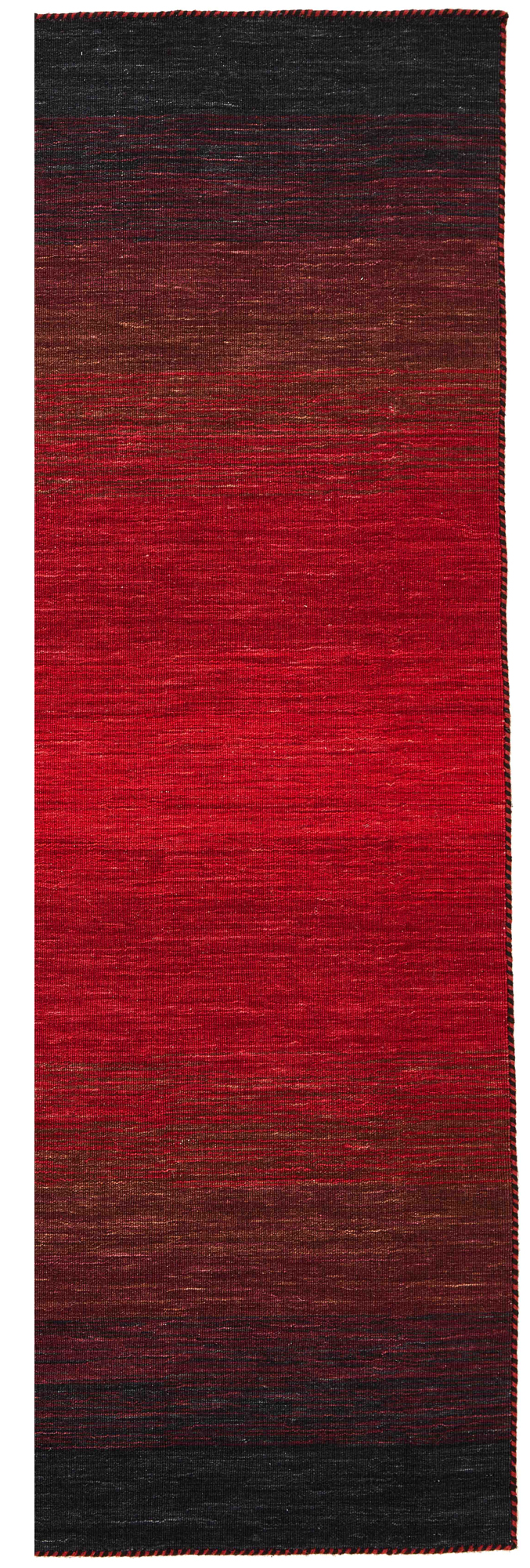 Panorama Kelim Gångmatta Black Red