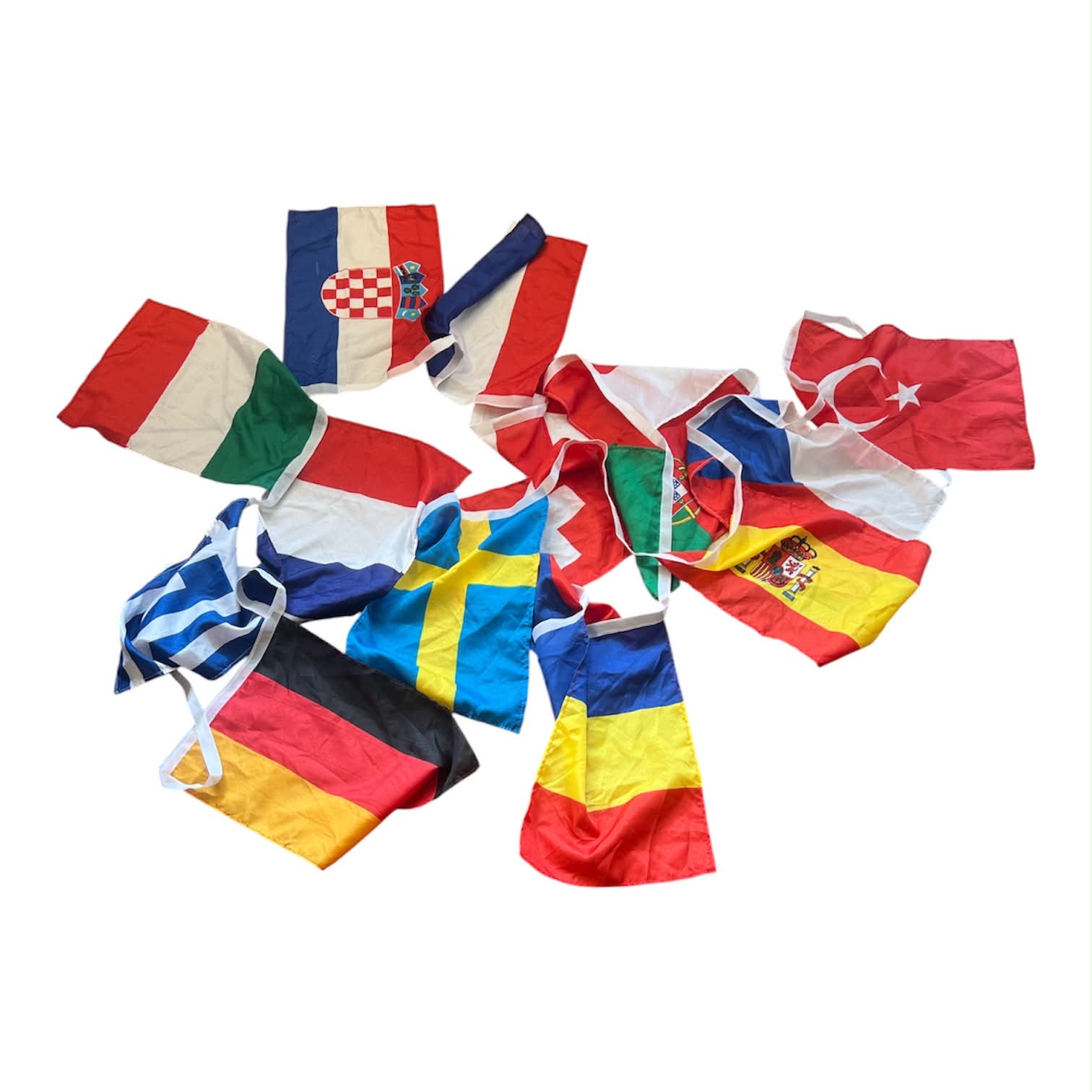 Flaggspel - Europa 16 länder i tyg
