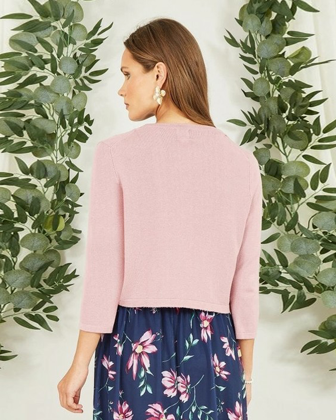 Bolero Yumi finstickad gammelrosa - 2