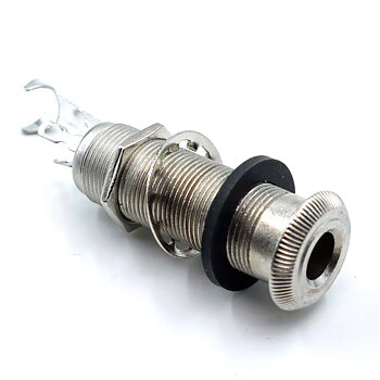 Panel Mount 1/4" TRS Barrel Jack (Nickel)