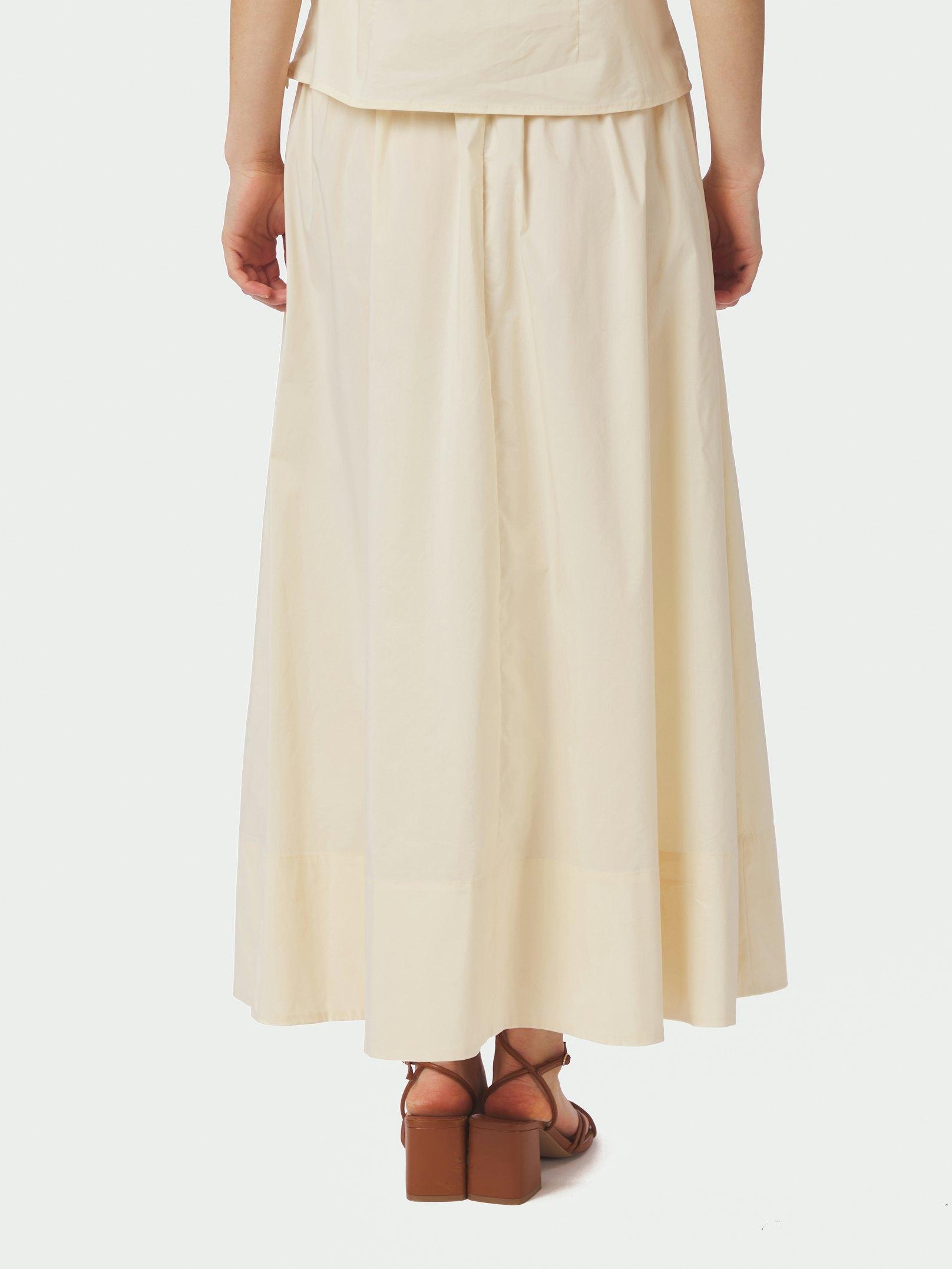 Yara Long Poplin Skirt Butter Yellow - 4