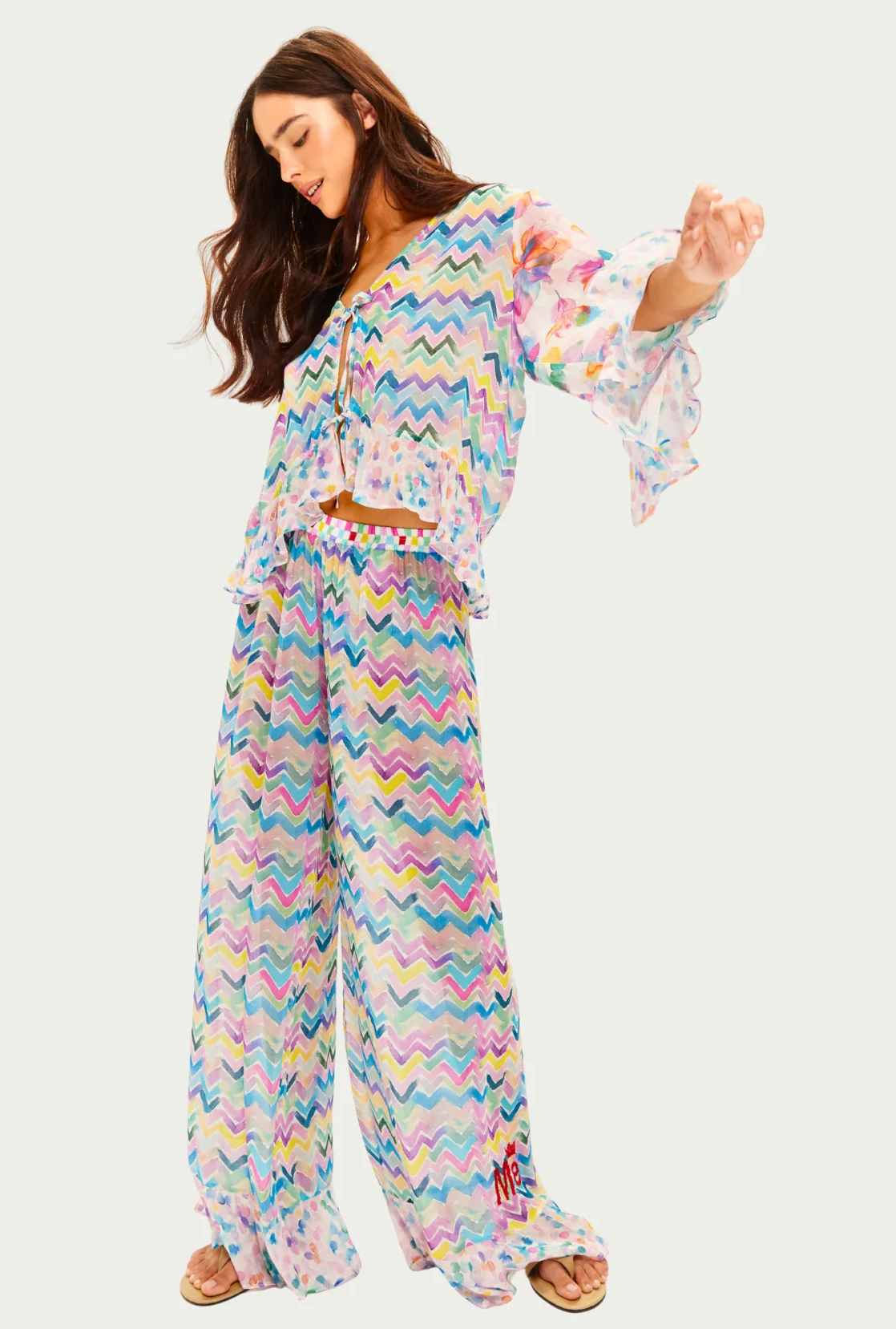 Dahlia Ruffled Cropped Blouse - Me39