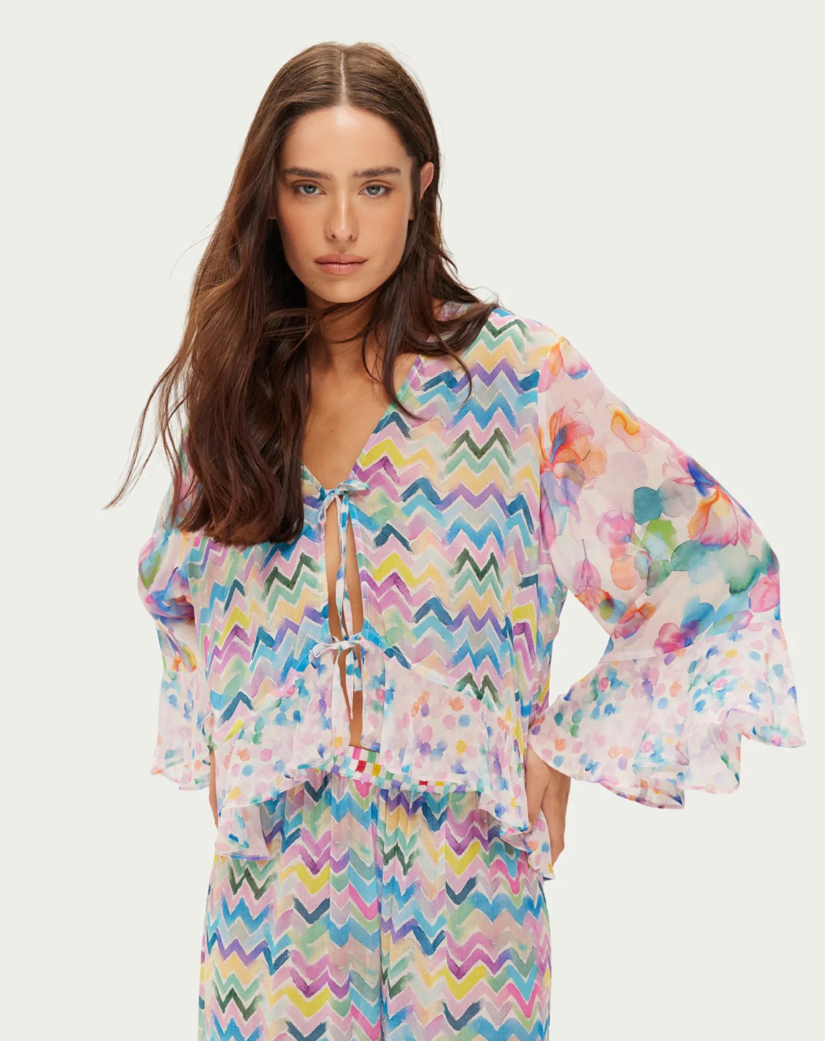 Dahlia Ruffled Cropped Blouse - Me39