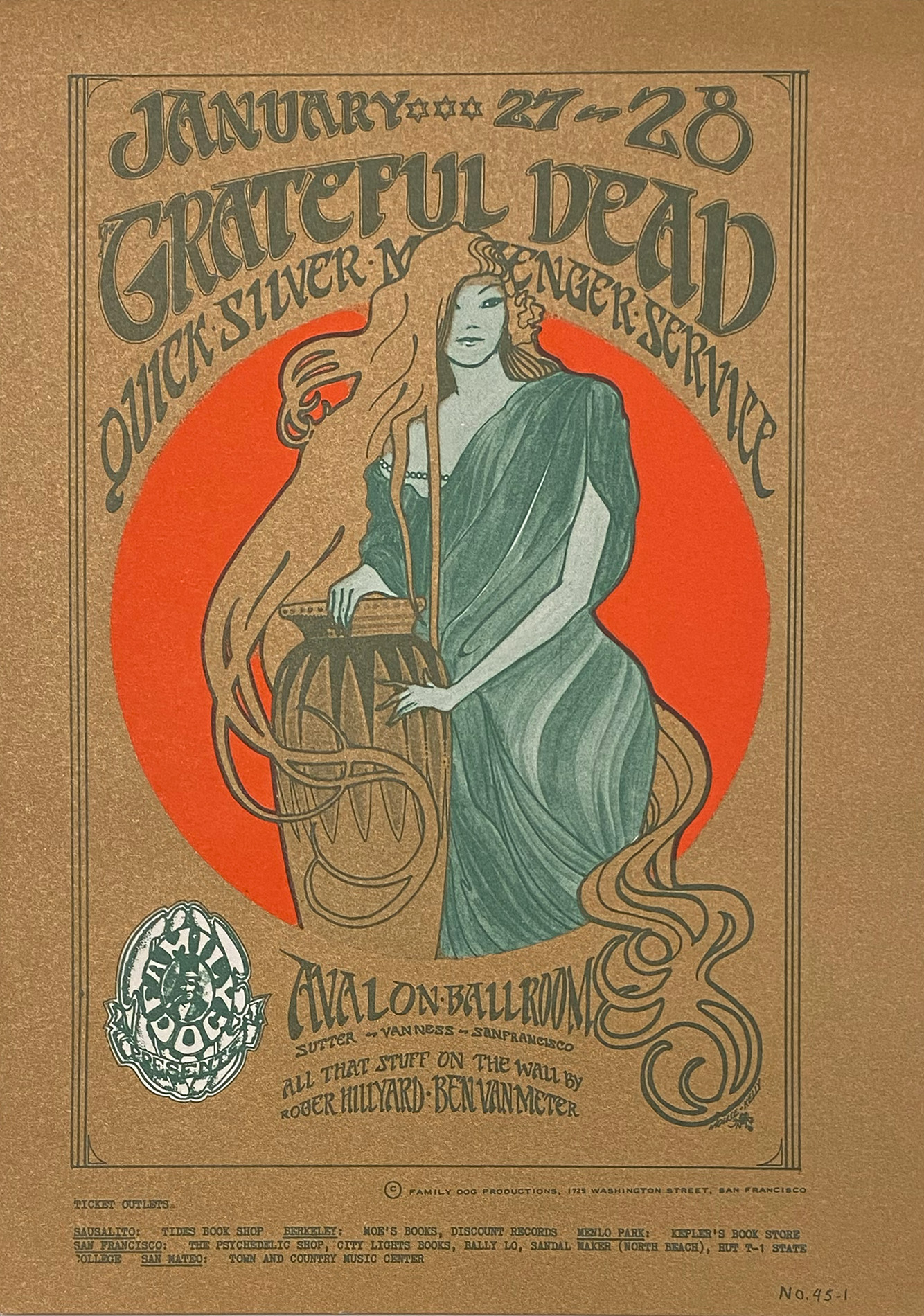 GRATEFUL DEAD, QUICKSILVER MESSENGER SERVICE (FLYER)