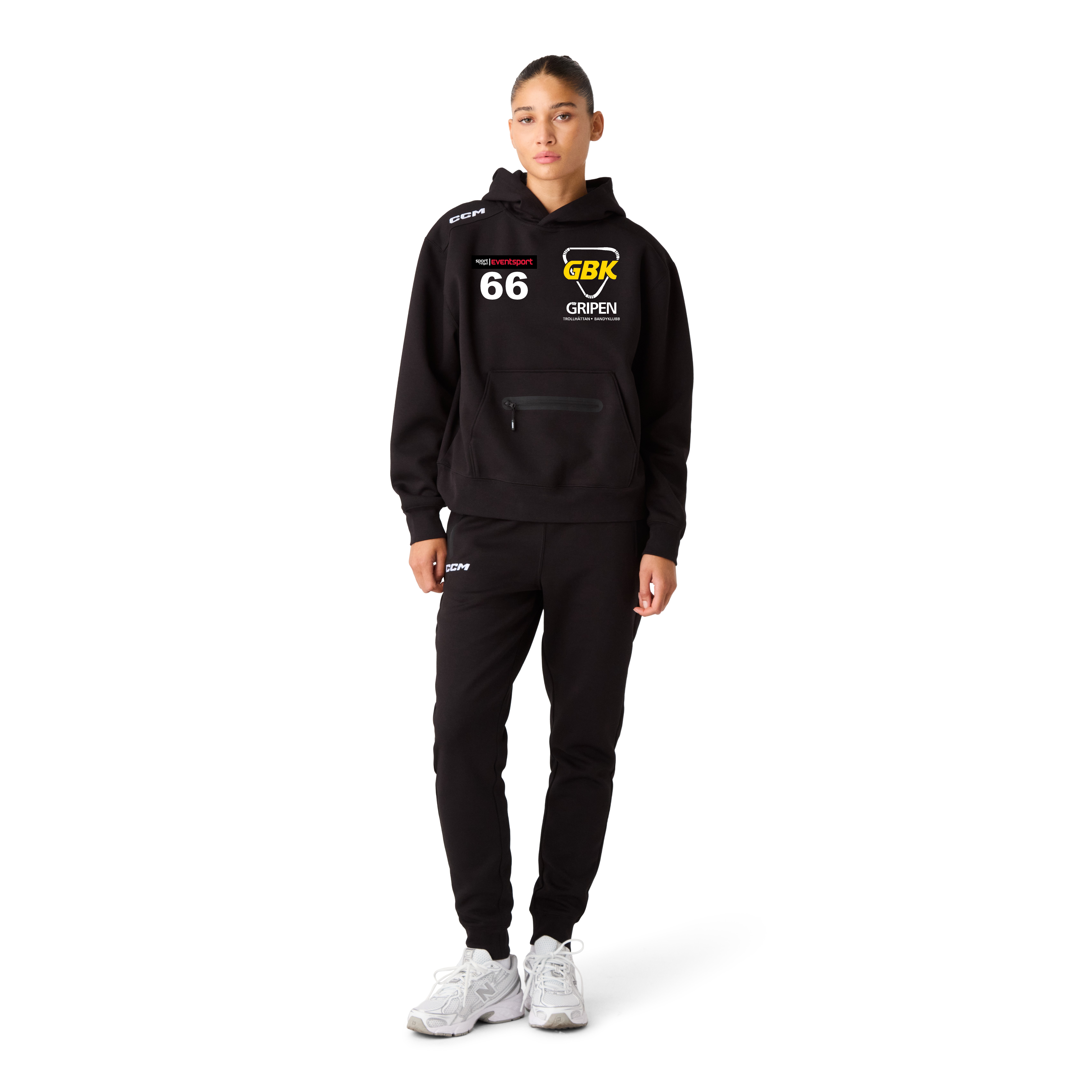 CCM Team Womens Locker Room Pullover Hoodie Huvtröja (Gripen)