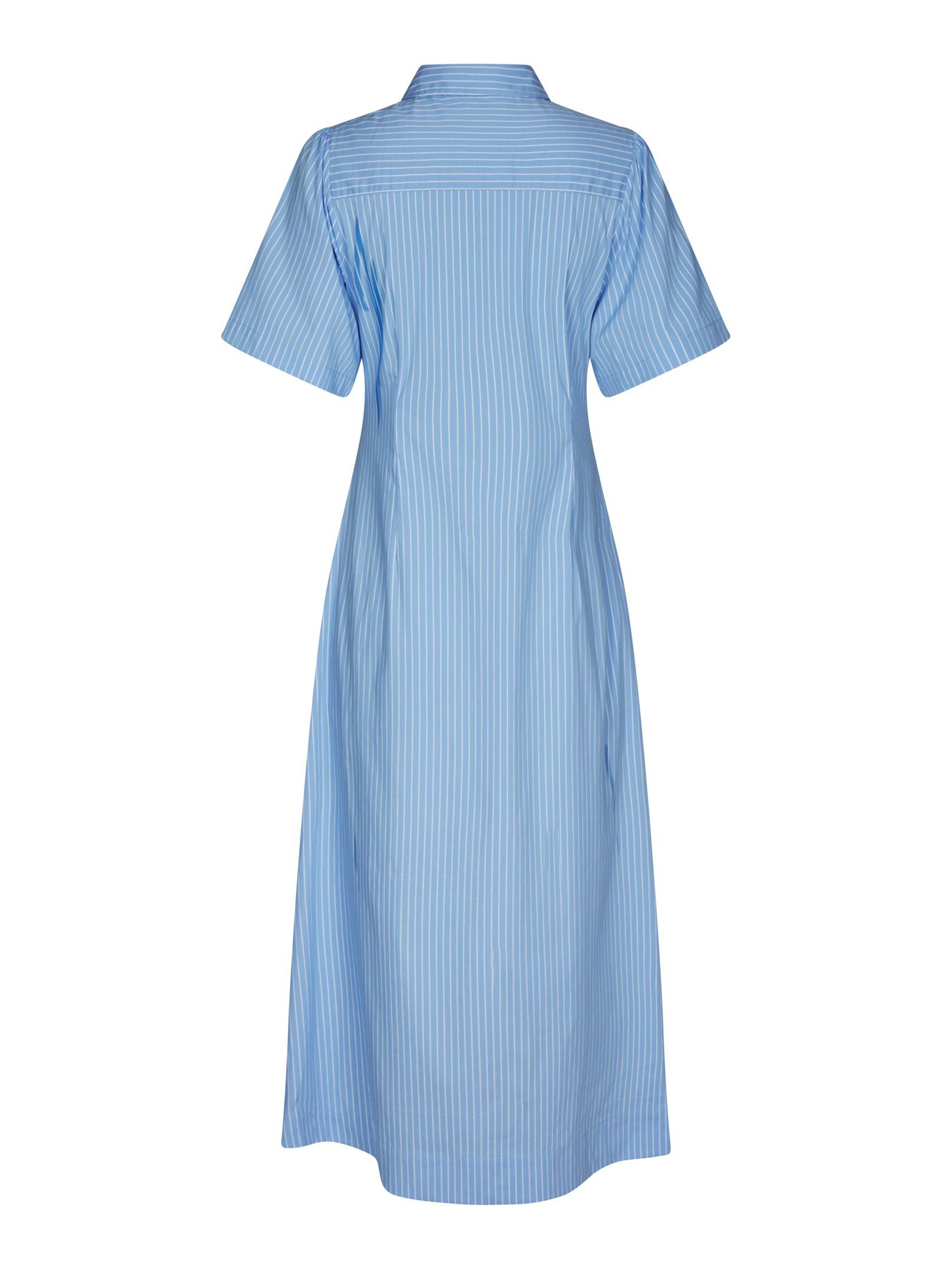 Neo Noir -  Baia Stripe Poplin Dress Light Blue - 5