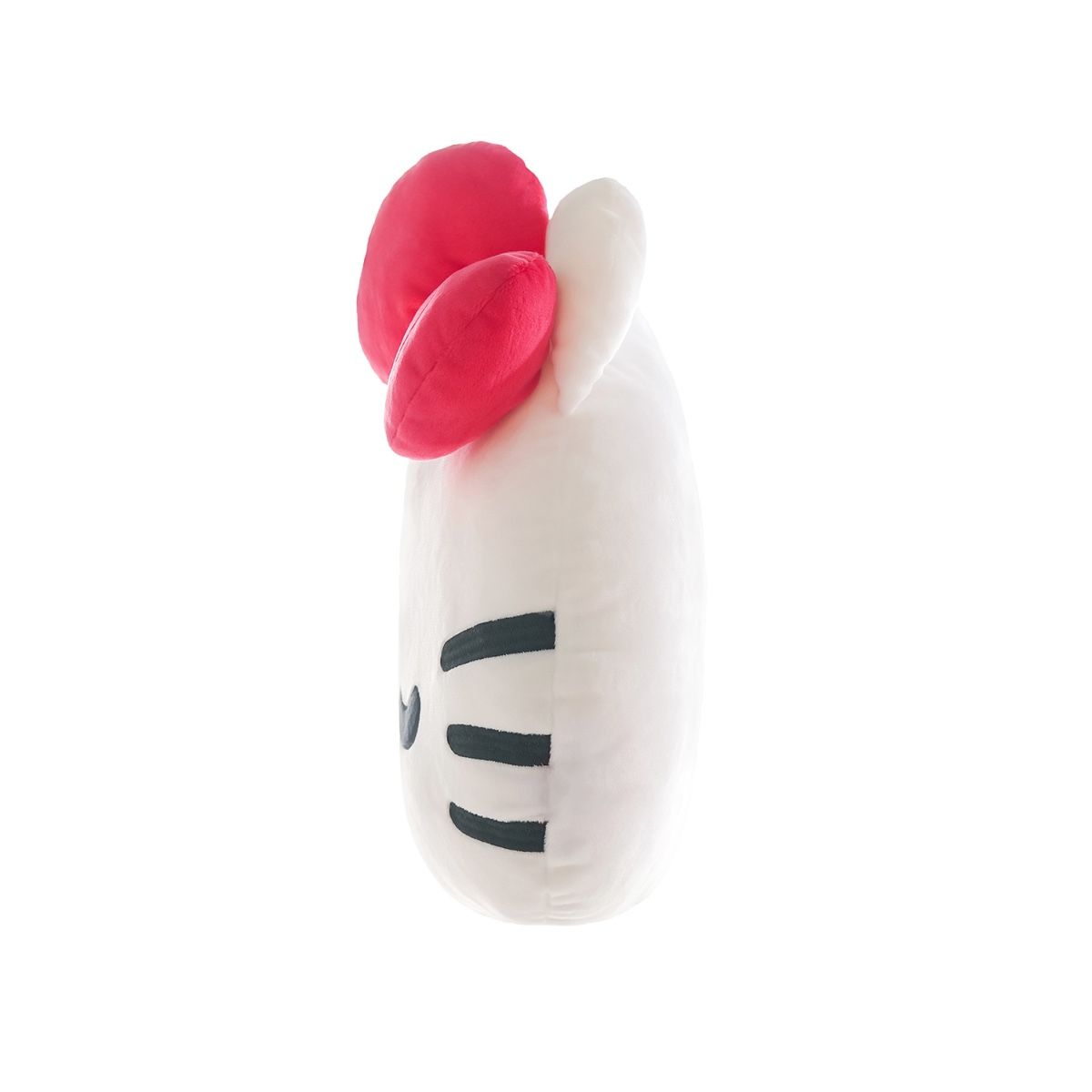 Sanrio Hello Kitty 3D kudde 40 cm – Vit Kawaii Plyschkudde med Röd Rosett - 3