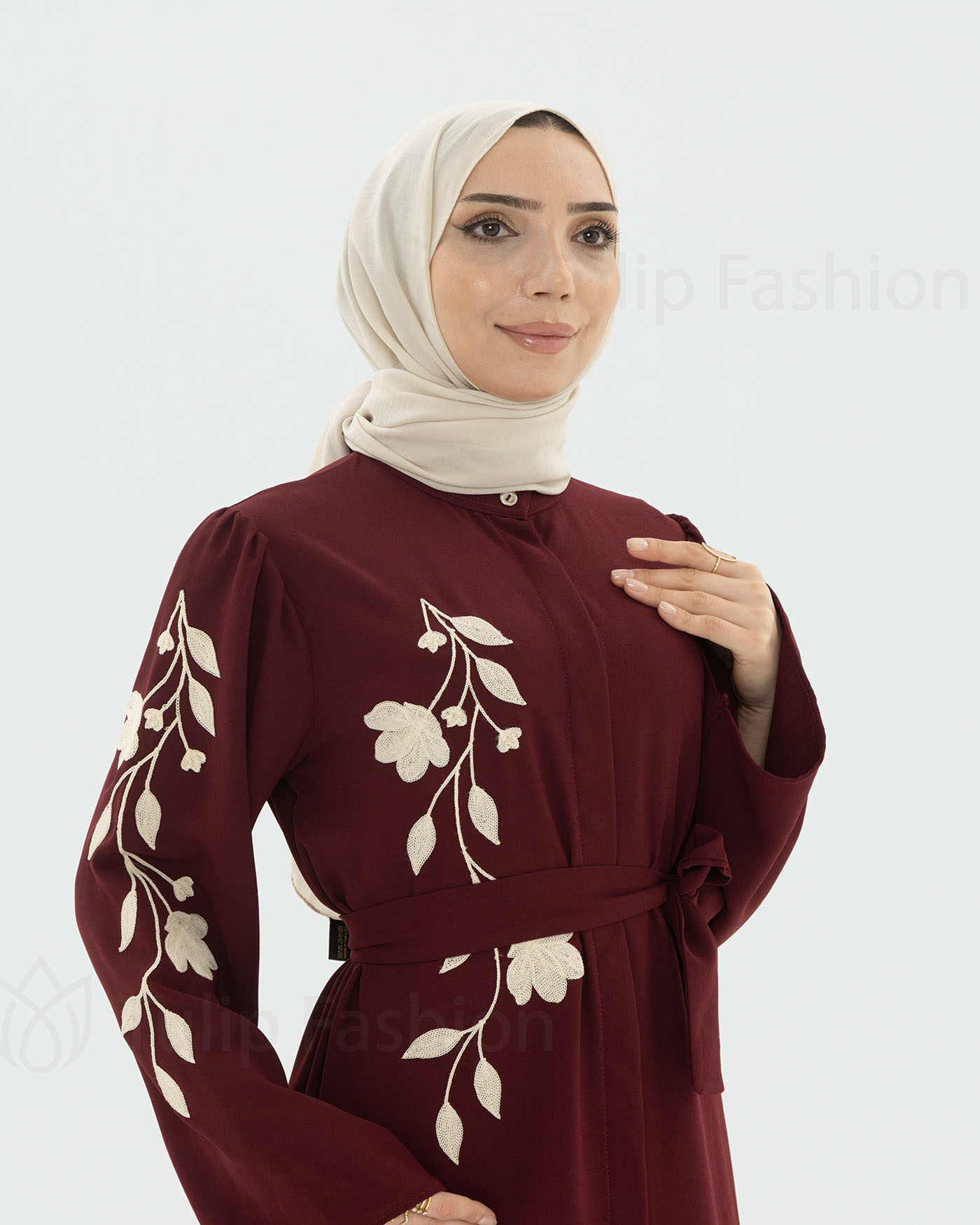 Abaya - Maroon - 4