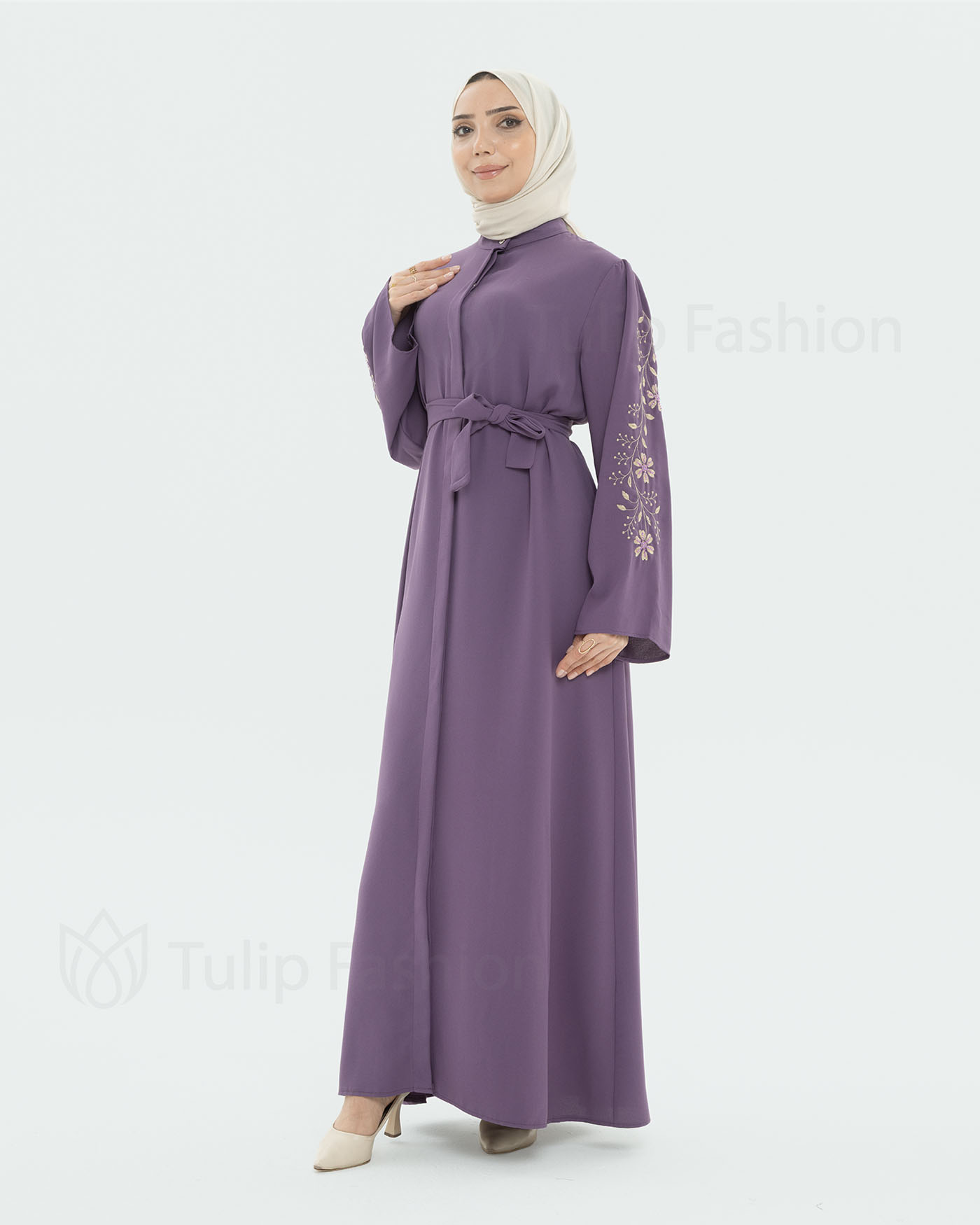 Abaya - Purple - 2