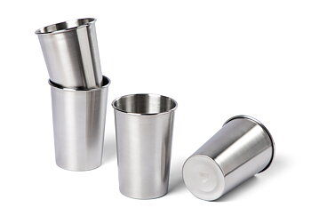 Stålmuggar 35 cl 4-pack | Muggar i Rostfritt Stål för Picknick & Outdoor