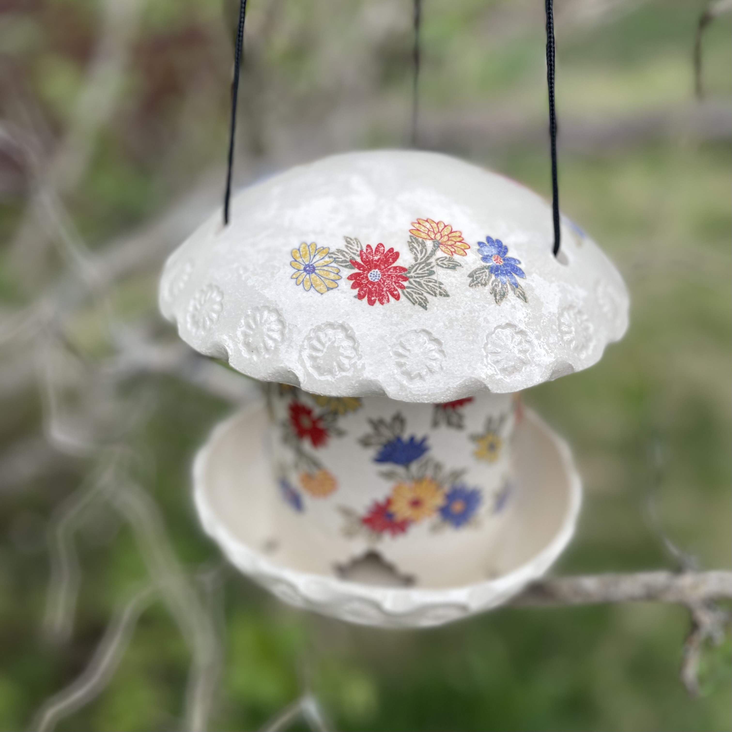 Fuglemater Retro Blomst Stor - 2