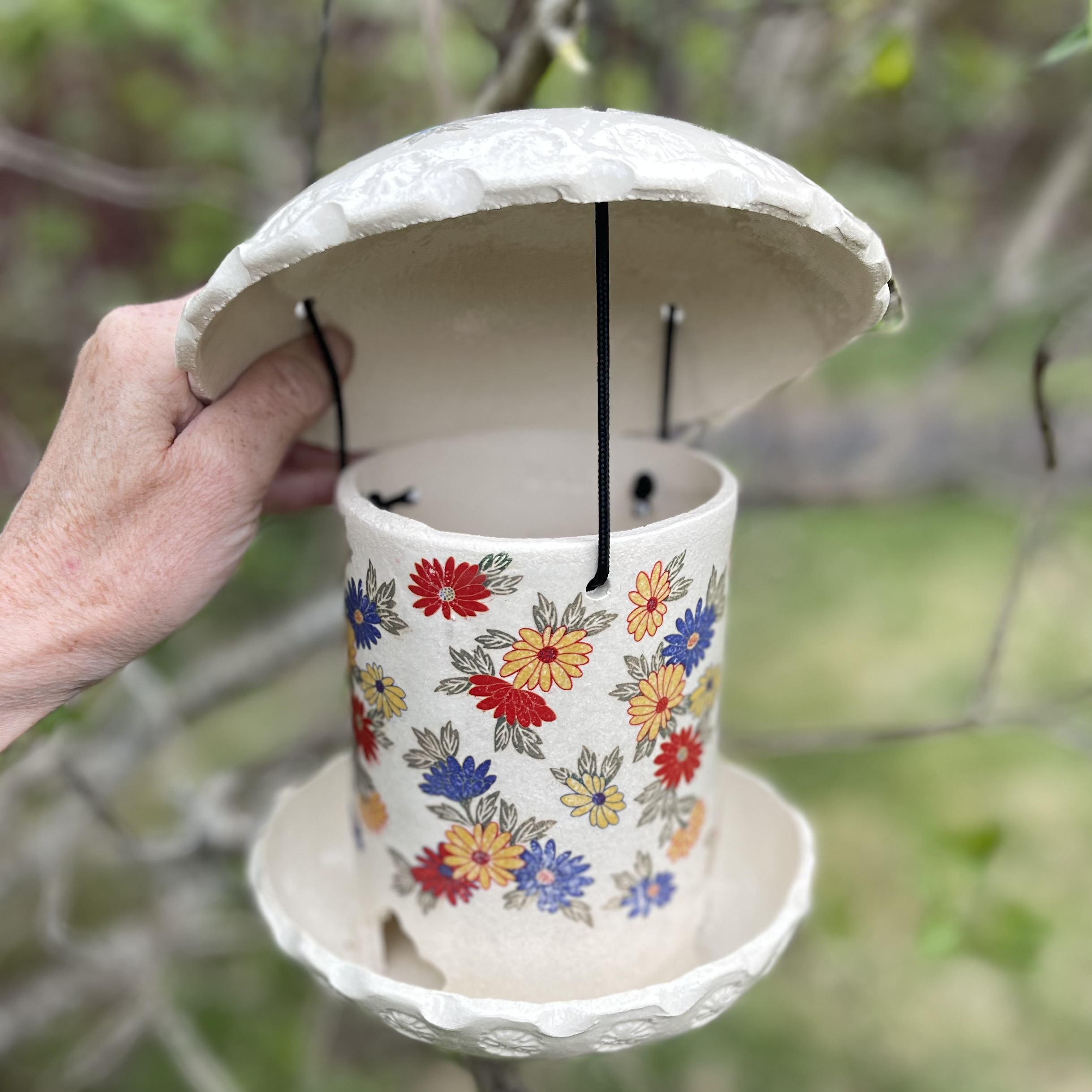 Fuglemater Retro Blomst Stor - 6