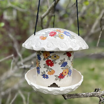 Fuglemater Retro Blomst Stor