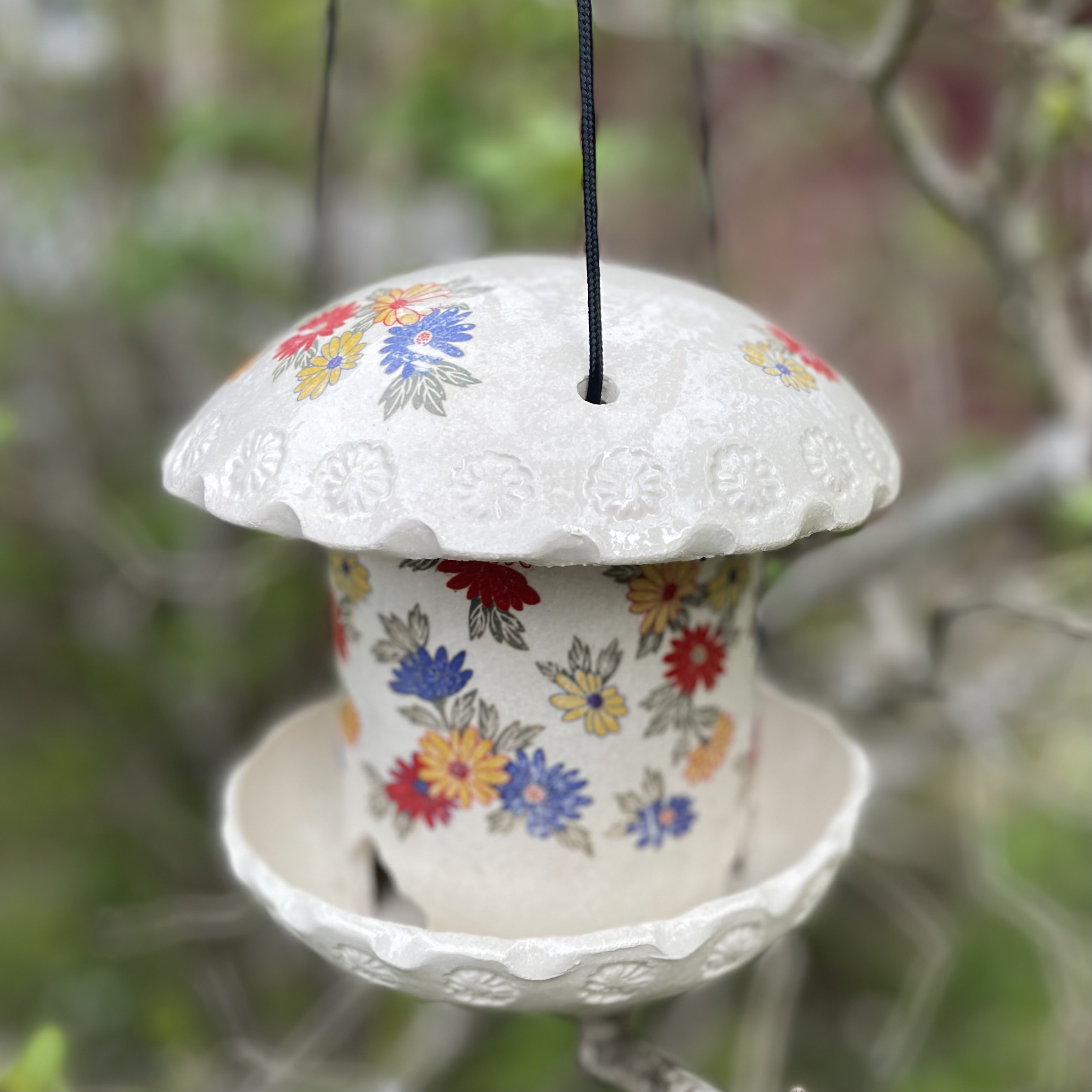 Fuglemater Retro Blomst Stor - 5