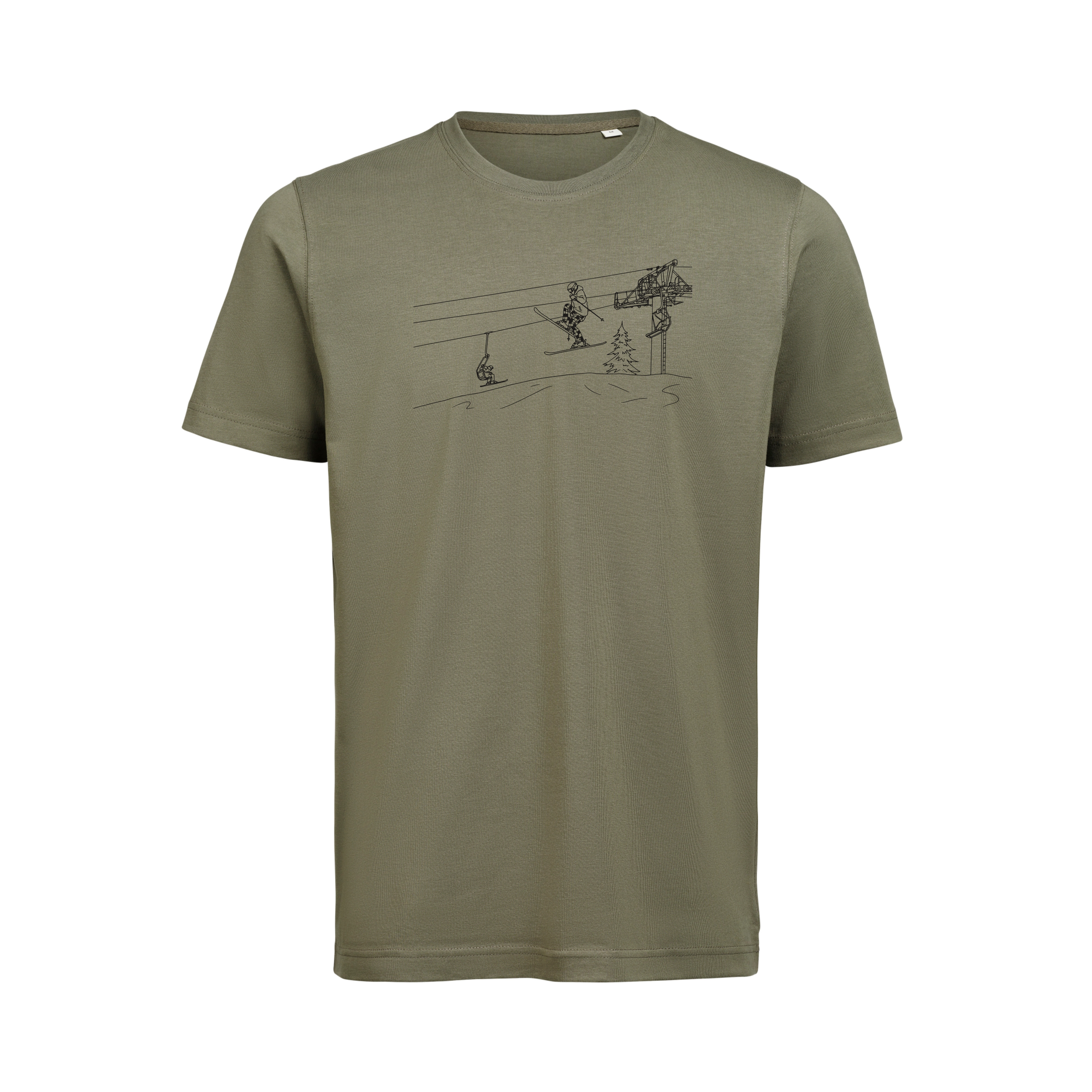 T-shirt Skidåkare Unisex Grön