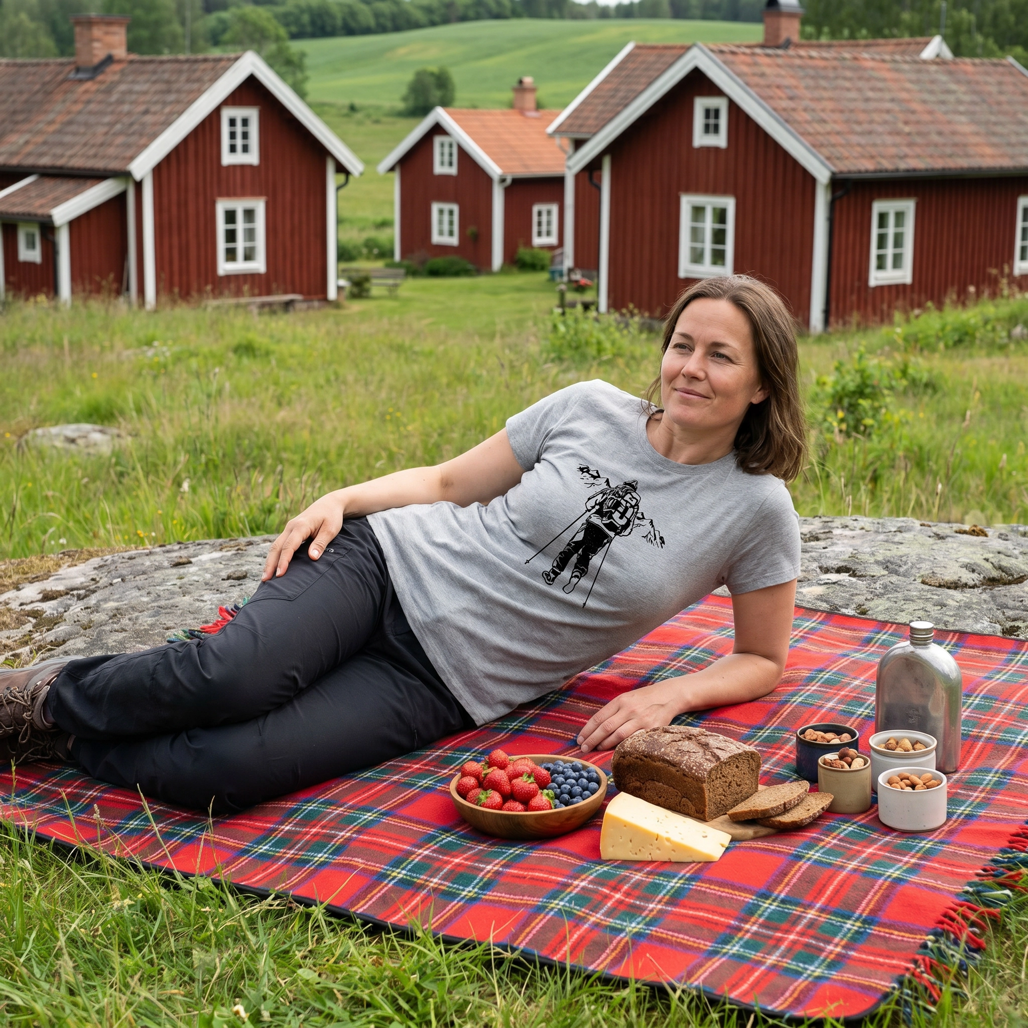 T-shirt Vandraren Dam Gråmelerad - 4
