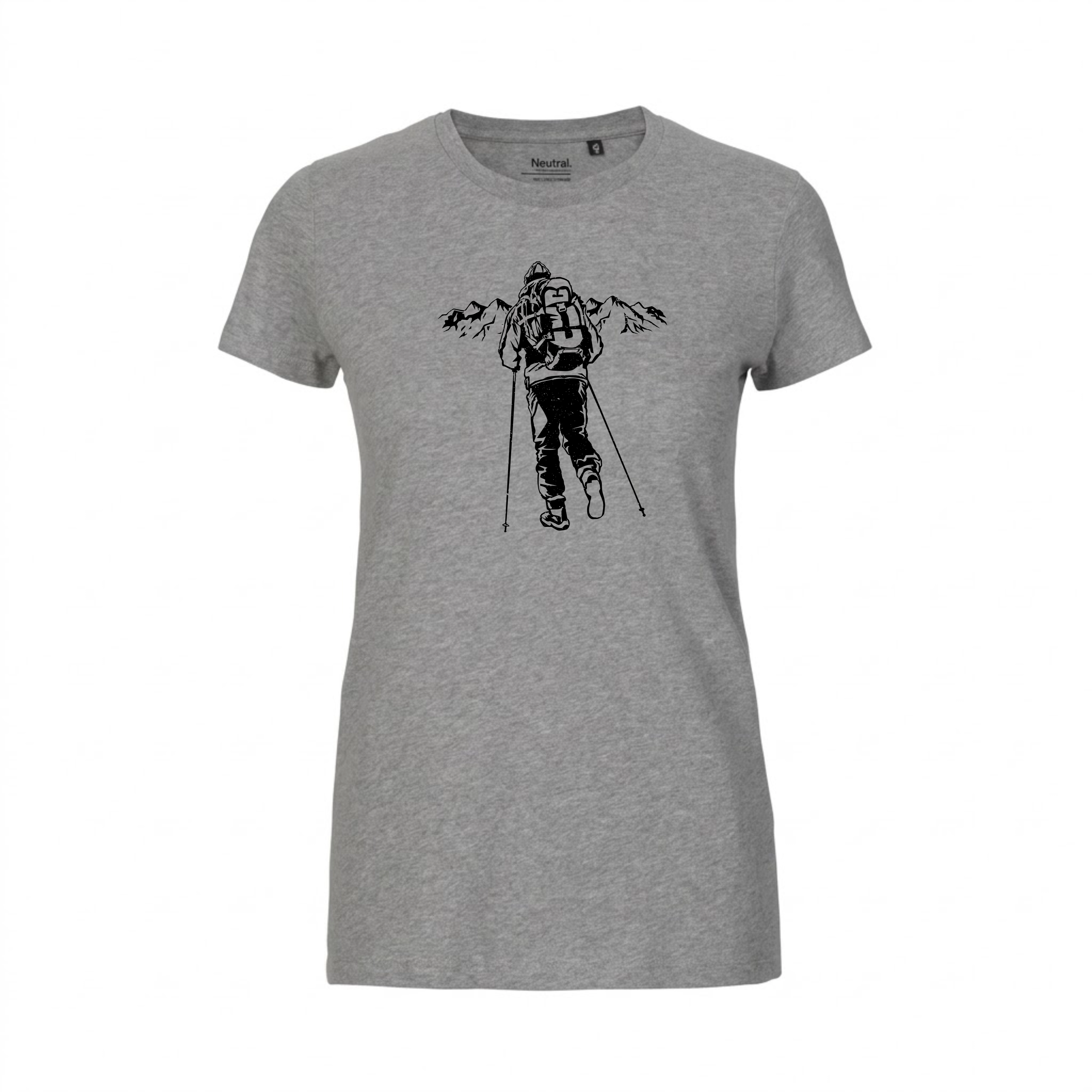 T-shirt Vandraren Dam Gråmelerad