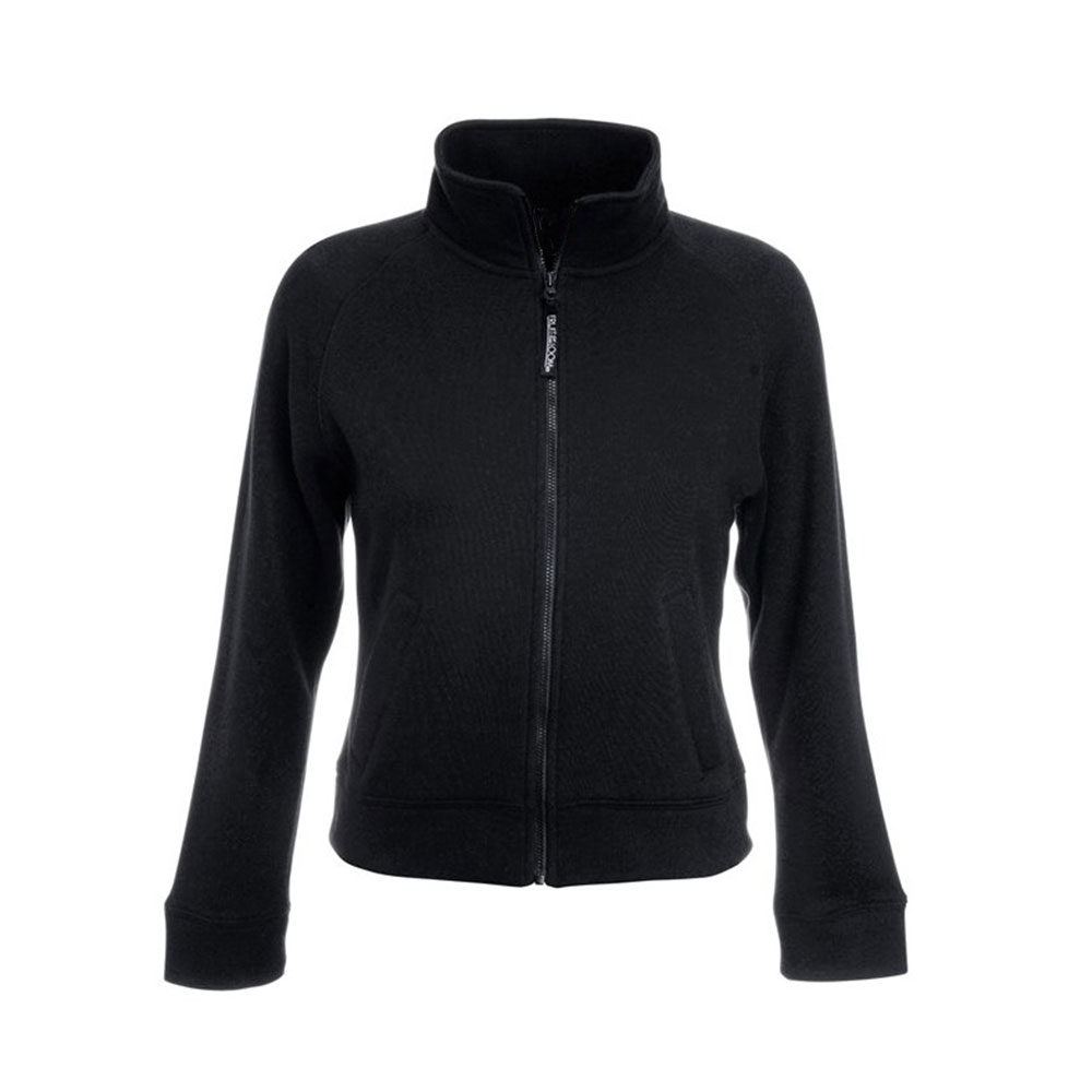 Sweatshirt zipjacka, dam - Svart 