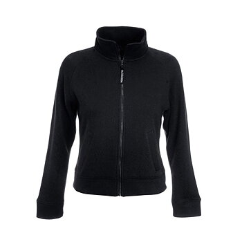 Sweatshirt zipjacka, dam - Svart 