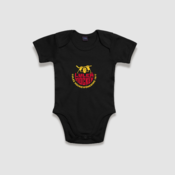 Baby Body Svart, Klubbmärke, kort ärm