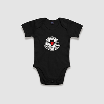 Baby Body Svart, Björnen, kort ärm