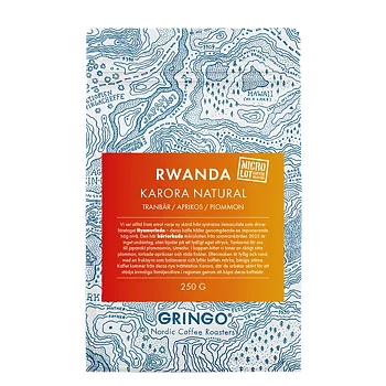 Gringo Nordic - Karora Natural - Rwanda - Mellanrostade hela kaffebönor - 250g