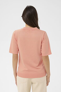 Saint Tropez Mila SZ Polo SS Pullover Blooming Dahlia Melange