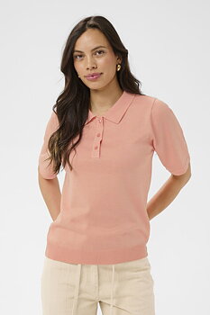 Saint Tropez Mila SZ Polo SS Pullover Blooming Dahlia Melange