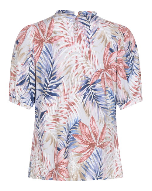 Topp Grazia bladmönstrad rosa/blå/beige - 3