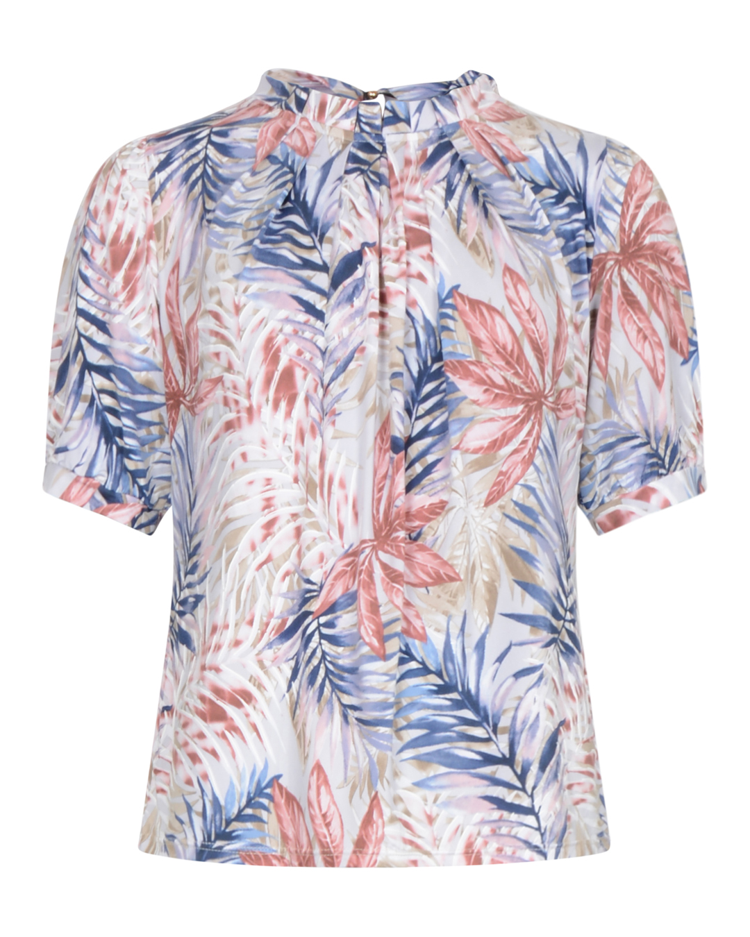 Topp Grazia bladmönstrad rosa/blå/beige - 2