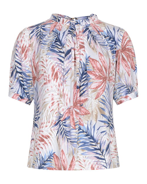 Topp Grazia bladmönstrad rosa/blå/beige - 2