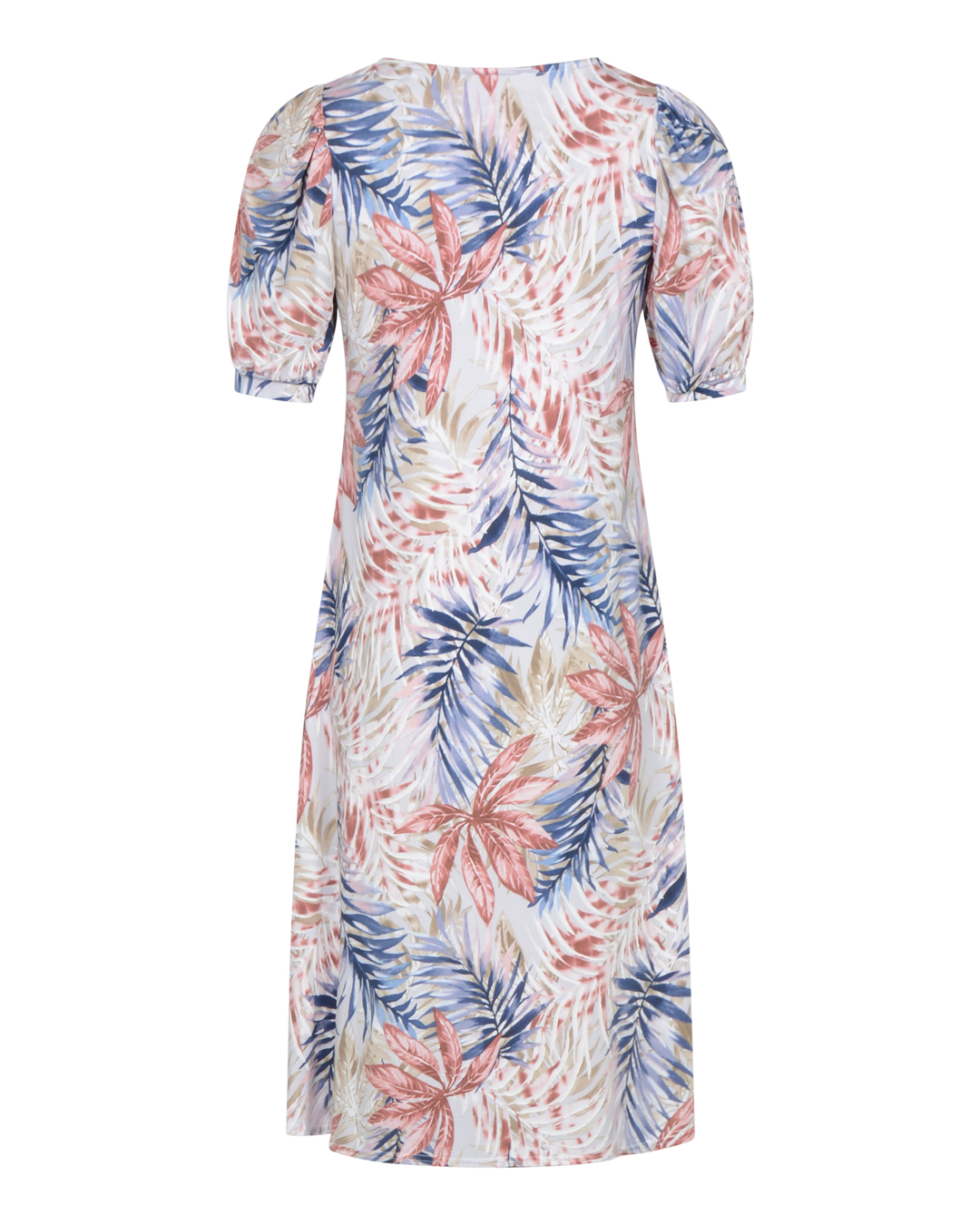 Klänning Lucette bladmönstrad rosa/blå/beige - 3