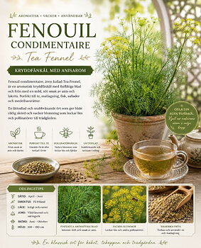 Tea Fennel  - Aromatisk kryddfänkål perfekt för te, kryddning och örtagård