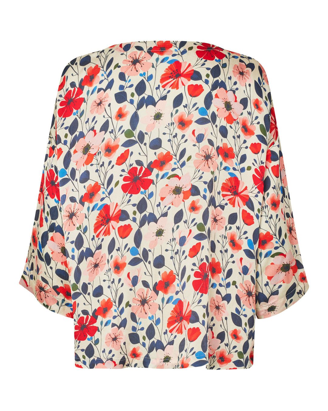 Blus Becca blommig röd/rosa/blå - 6