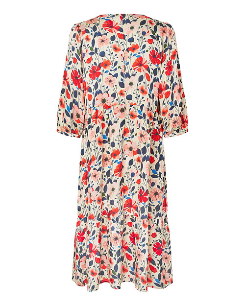 Klänning Nette blommig röd/rosa/blå - 3