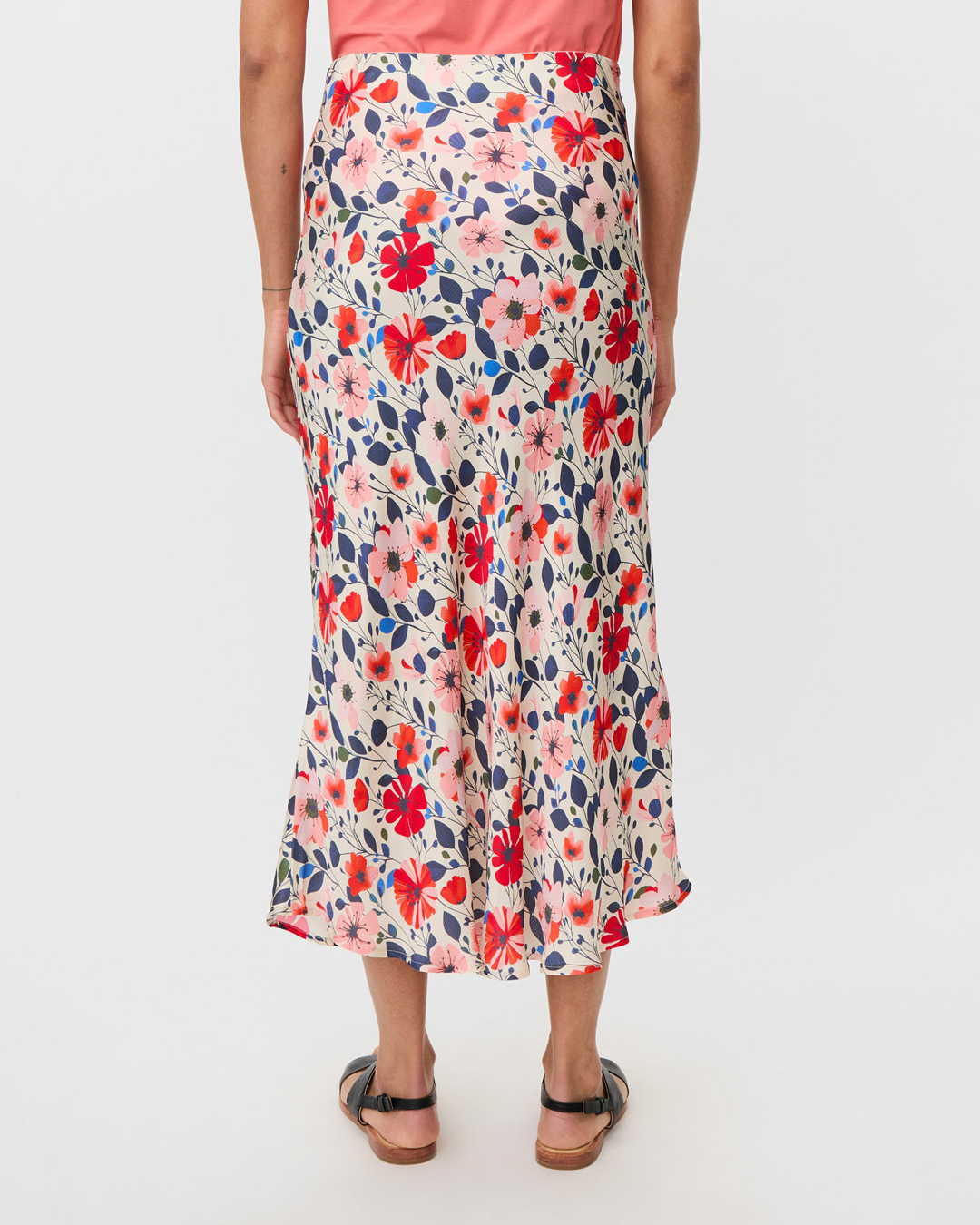 Kjol Solviera blommig röd/rosa/blå - 2