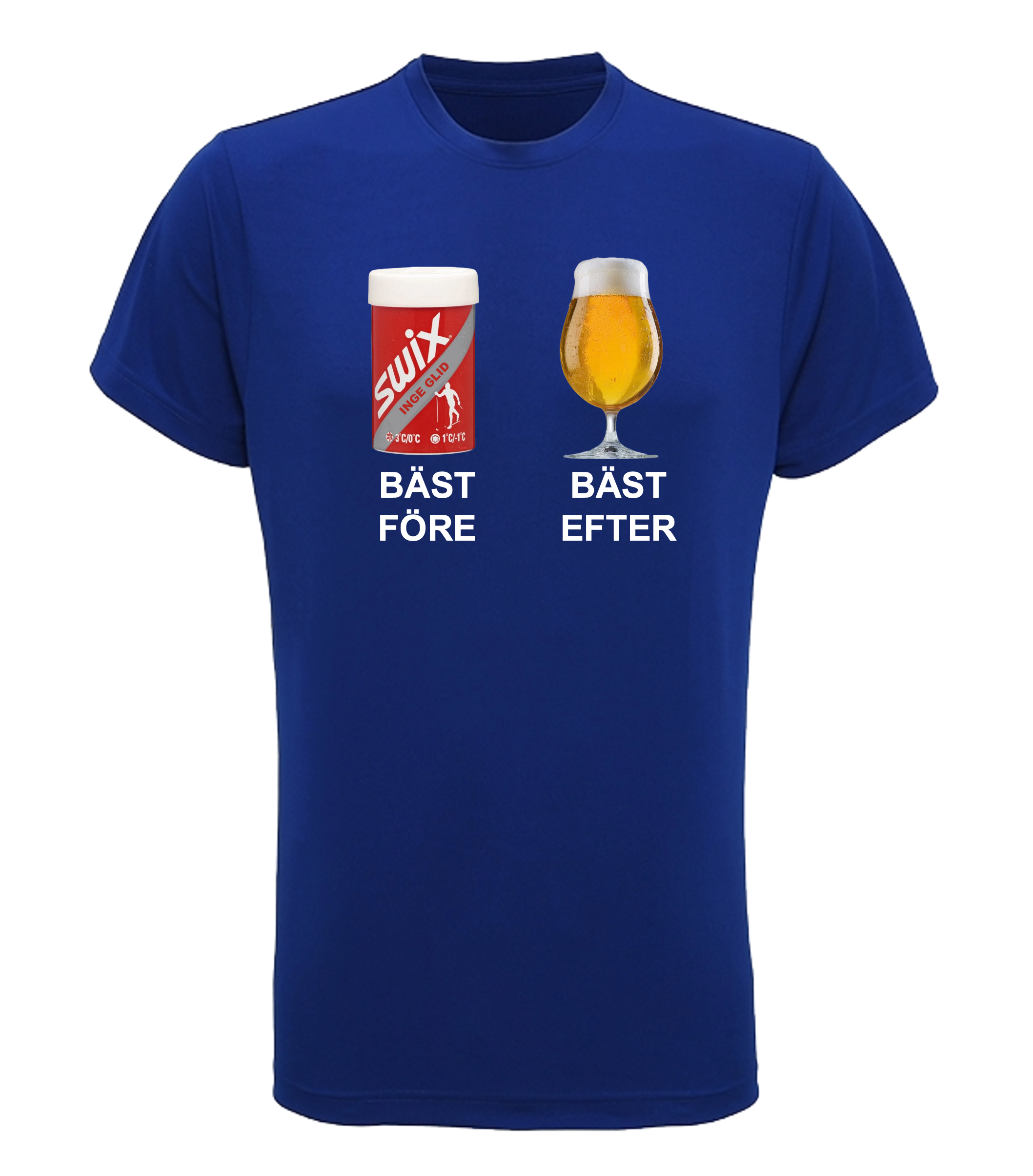 Bäst Före Funktions T-Shirt Blå