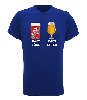 Bäst Före Funktions T-Shirt Blå