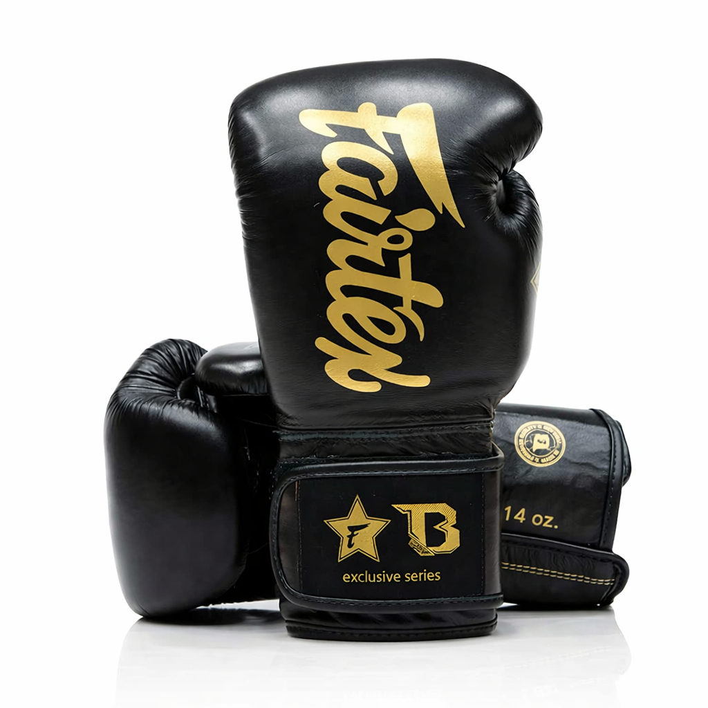 Fairtex Thaiboxhandske FXB Svart/Guld 12-16 oz
