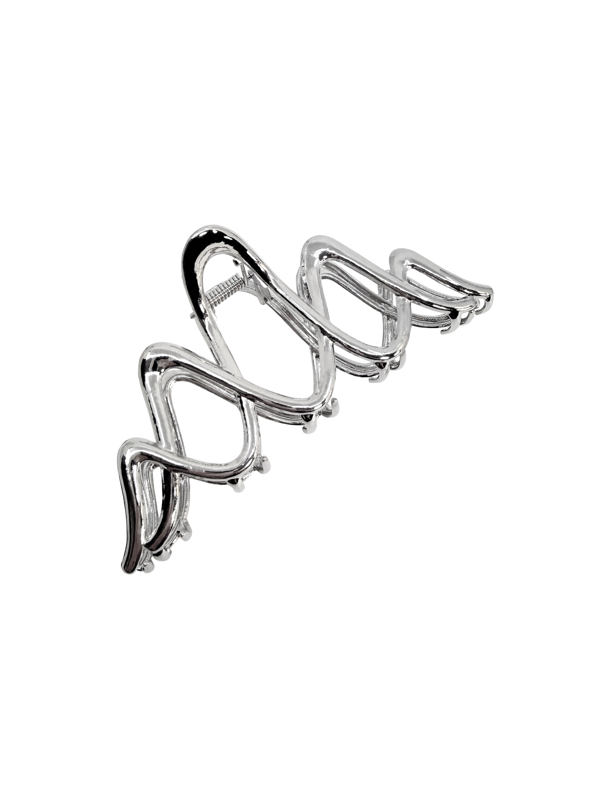 WAVY CLAMP BIG SILVER METALL
