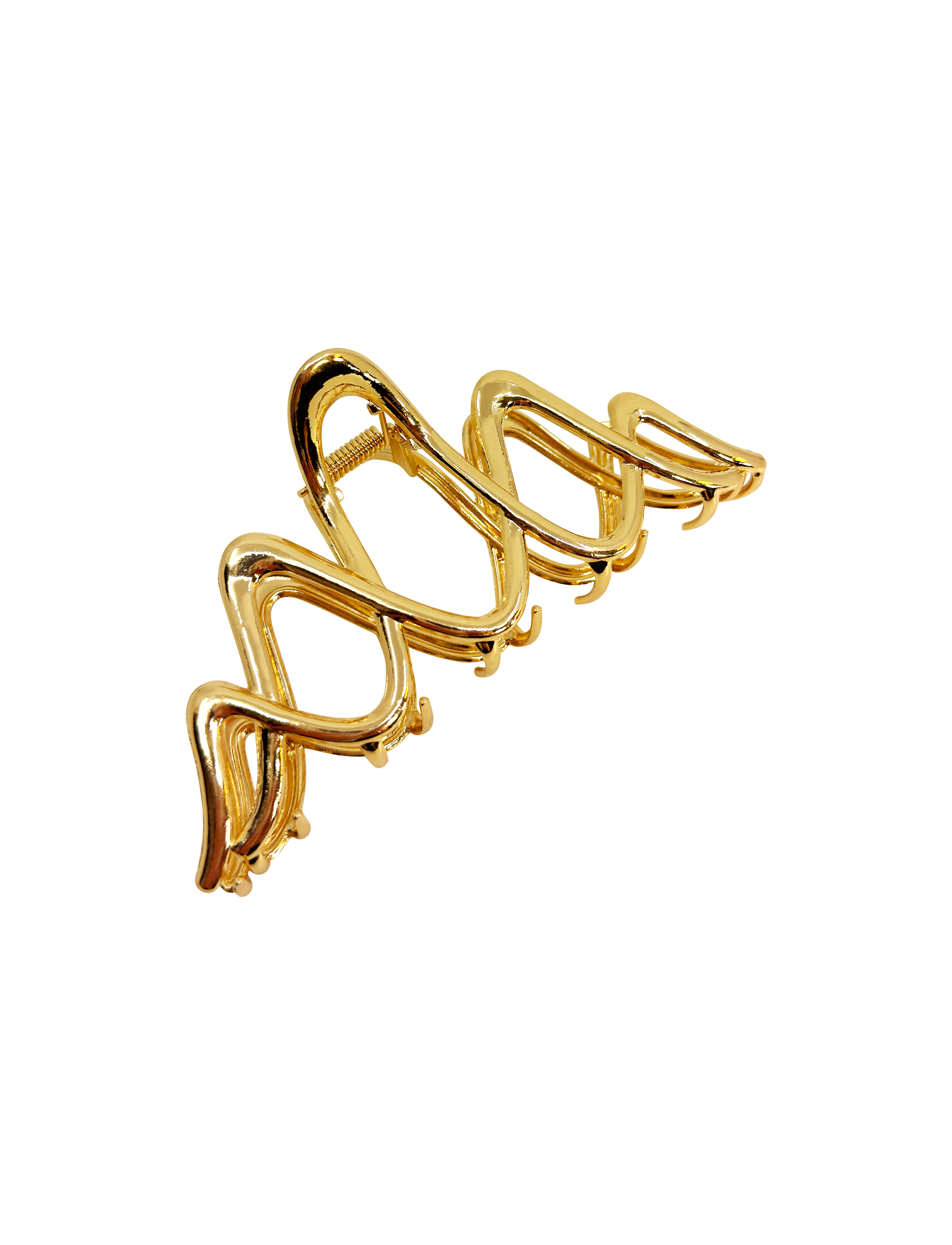 WAVY CLAMP BIG GOLD METALL