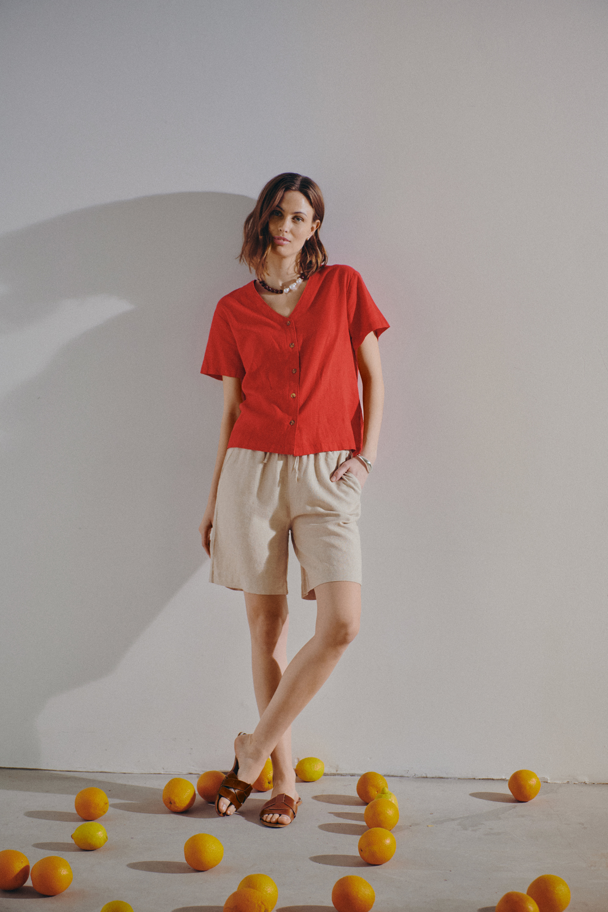 Livia shorts - sand melange - 4