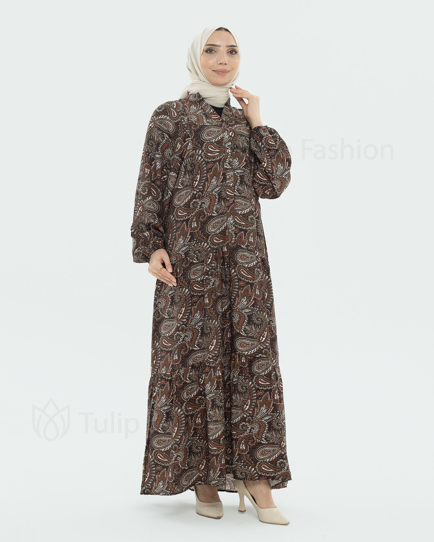 Maxi dress - Brown - 3