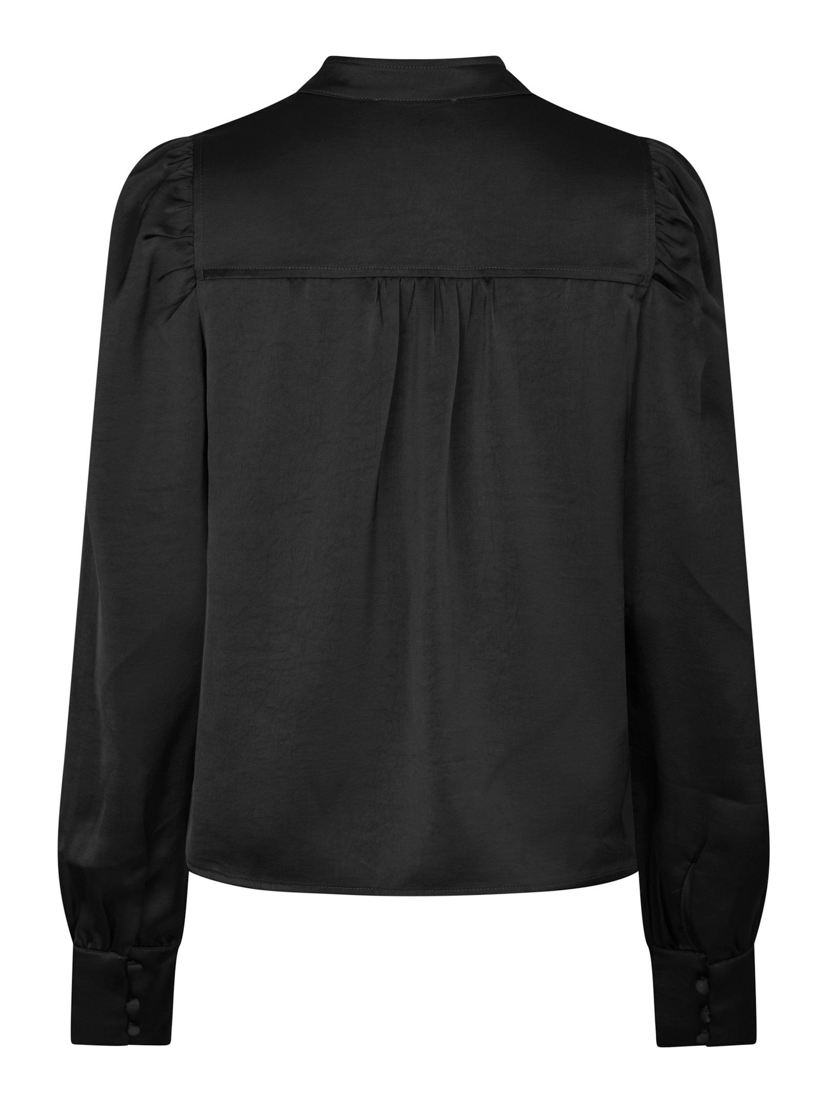 Rosslyn Heavy Sateen Blouse Black - 2