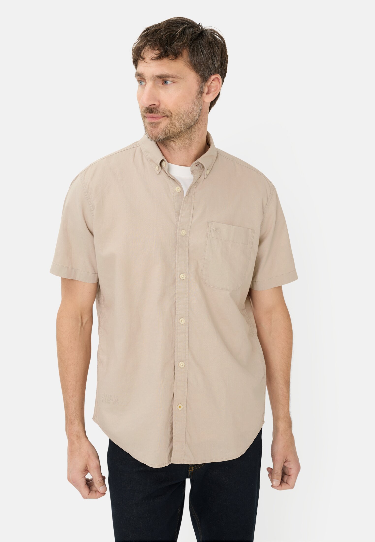Skjorta kortärmad beige från  camel active - 3