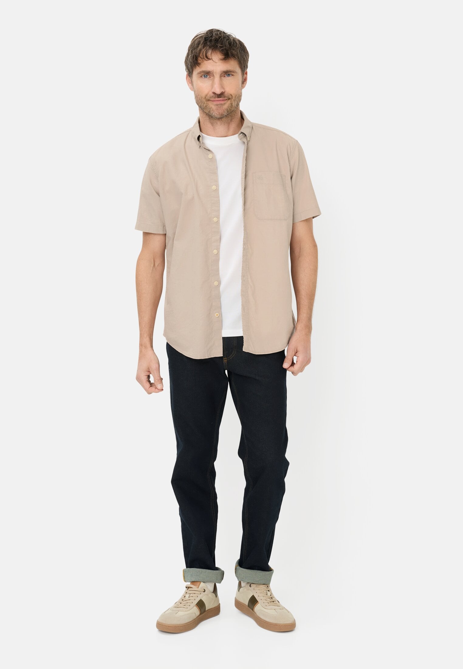 Skjorta kortärmad beige från  camel active - 5