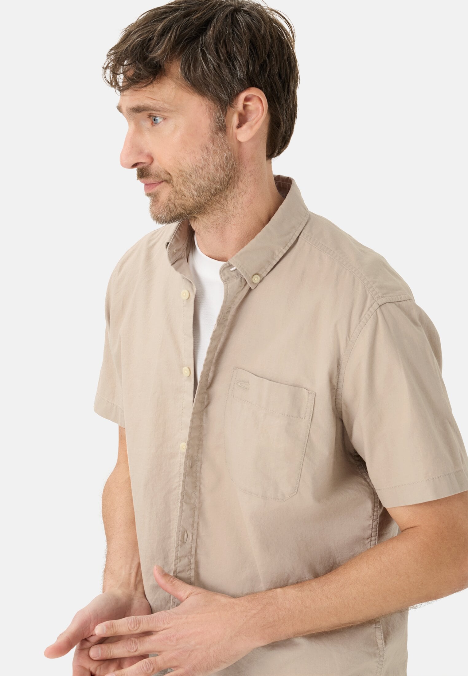 Skjorta kortärmad beige från  camel active - 6